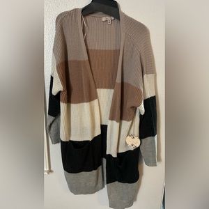 Misia long tricolor cardigan 1x
